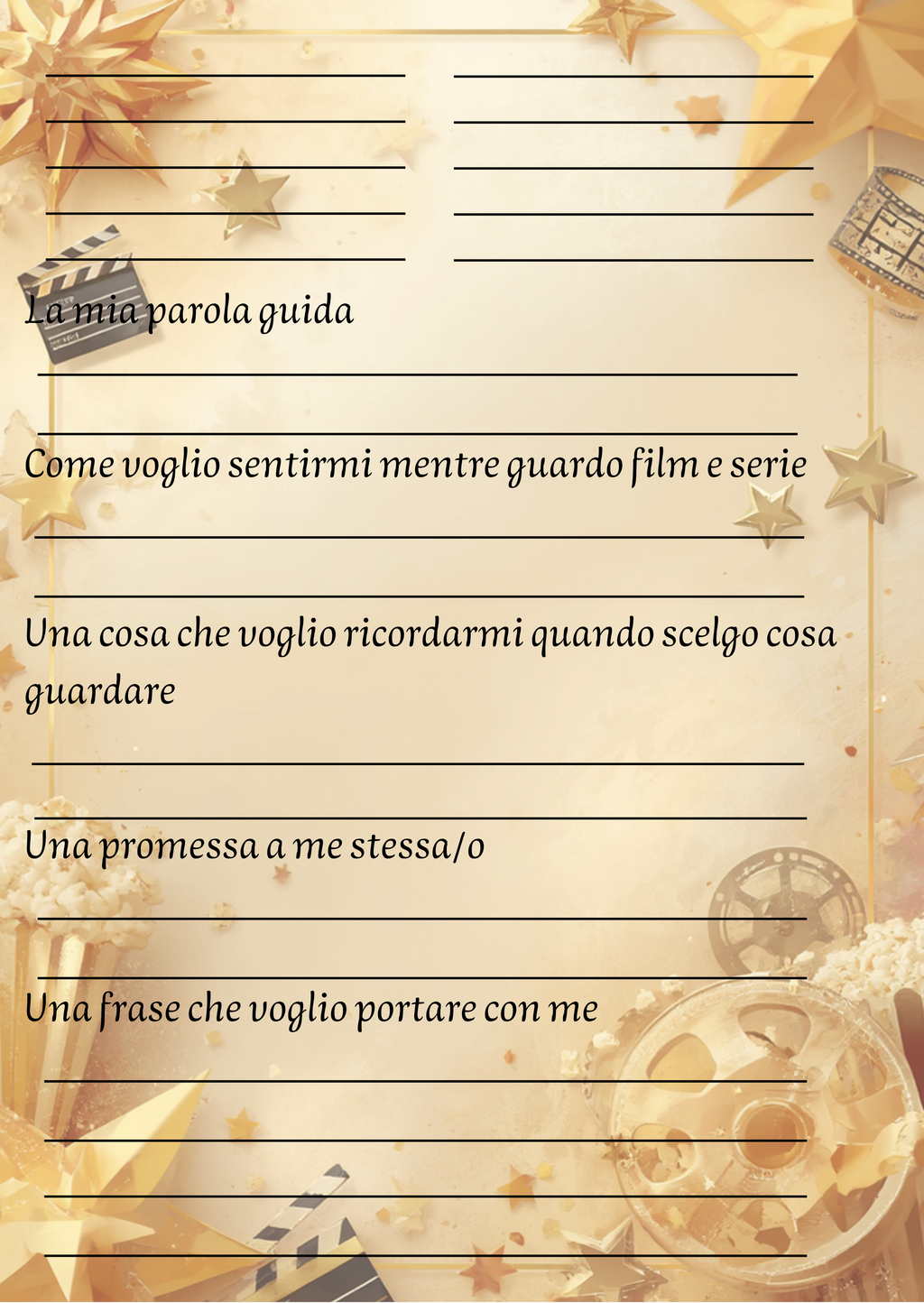 Pagine Extra Film e Serie TV Personalizzate Artigianali – Modello 3
