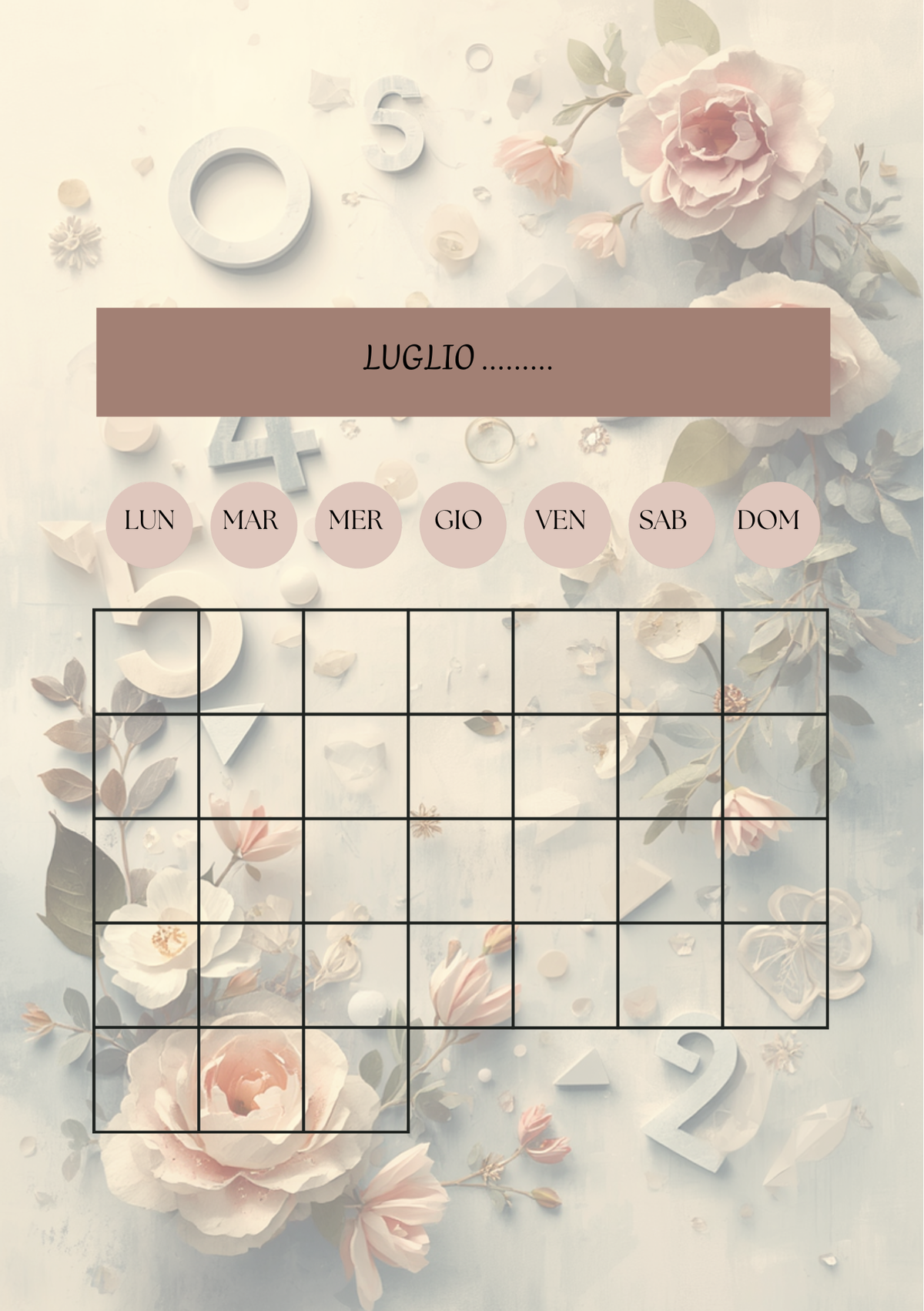 Agenda Mensile Insegnante Personalizzata Artigianale – Modello 2