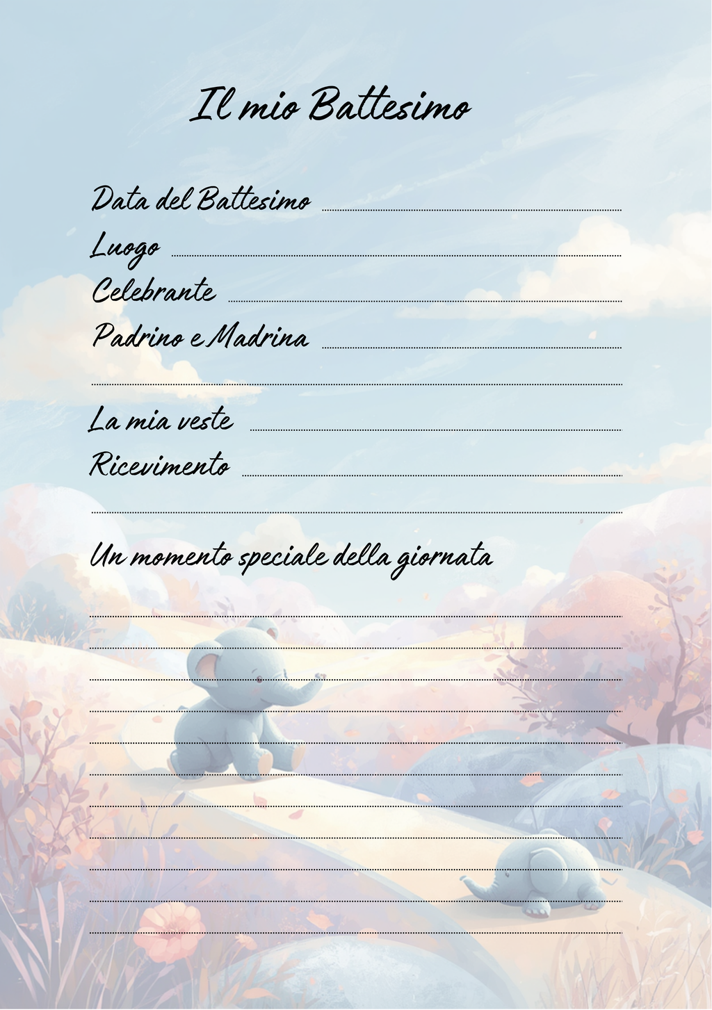 Album Nascita Personalizzato Artigianale – Primo Anno Completo – Modello 2