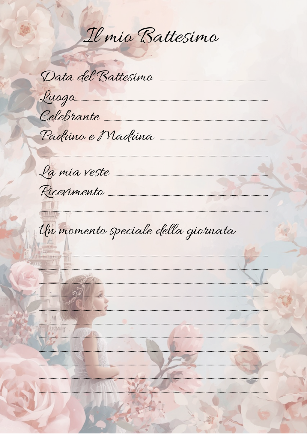 Album Nascita Personalizzato Artigianale – Primo Anno Completo – Modello 1