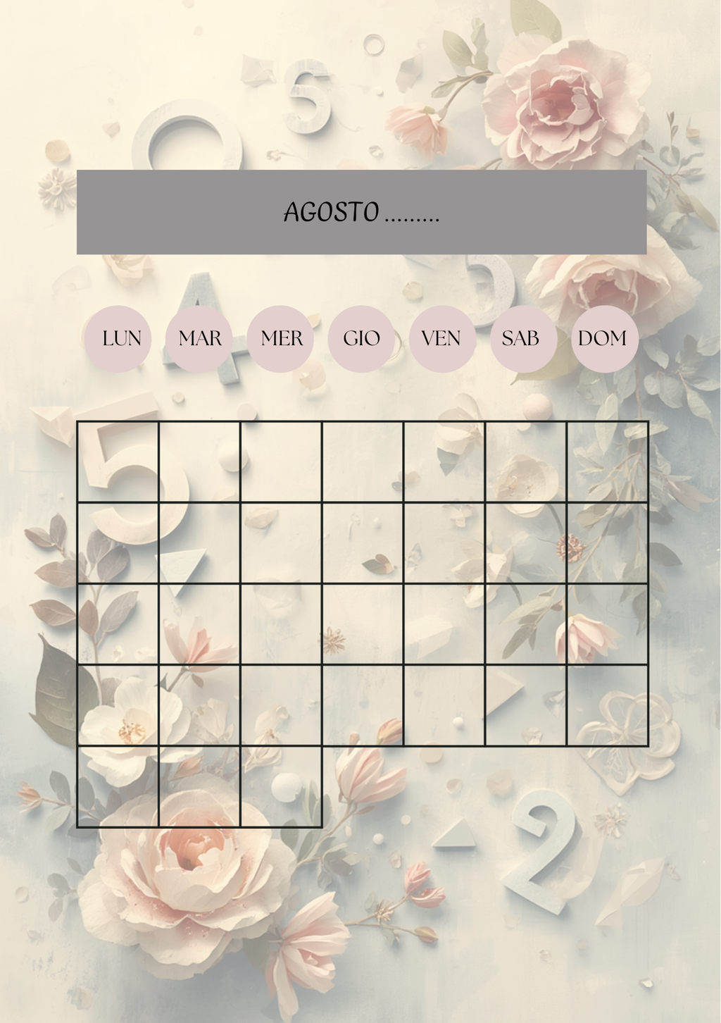 Agenda Mensile Insegnante Personalizzata Artigianale – Modello 2