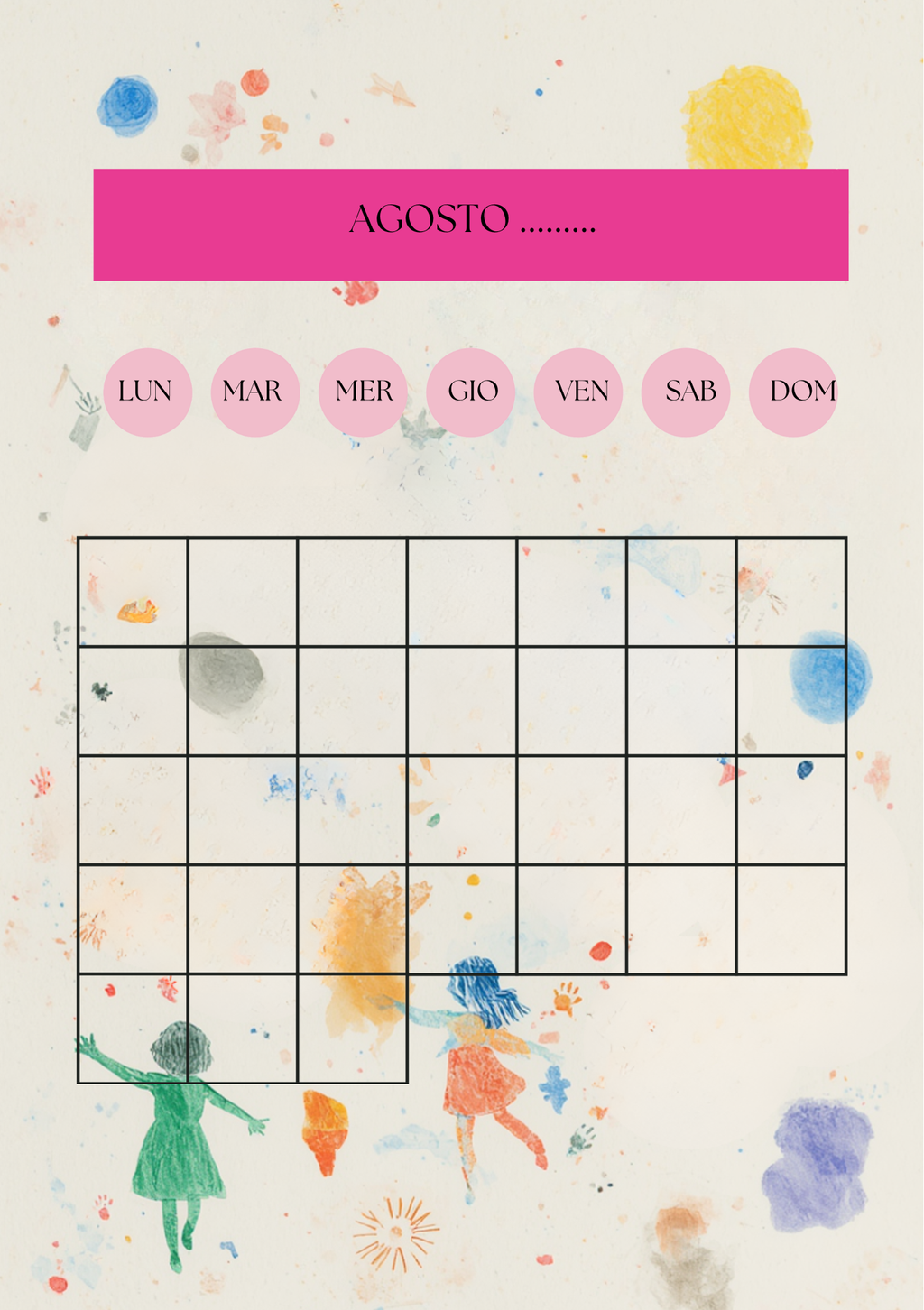 Agenda Mensile Insegnante Personalizzata Artigianale – Modello 3