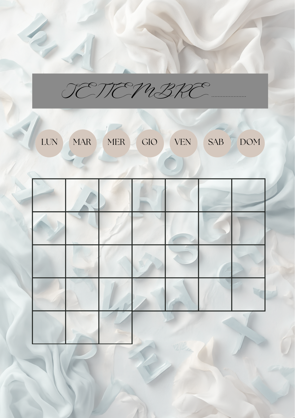 Agenda Mensile Insegnante Personalizzata Artigianale – Modello 1