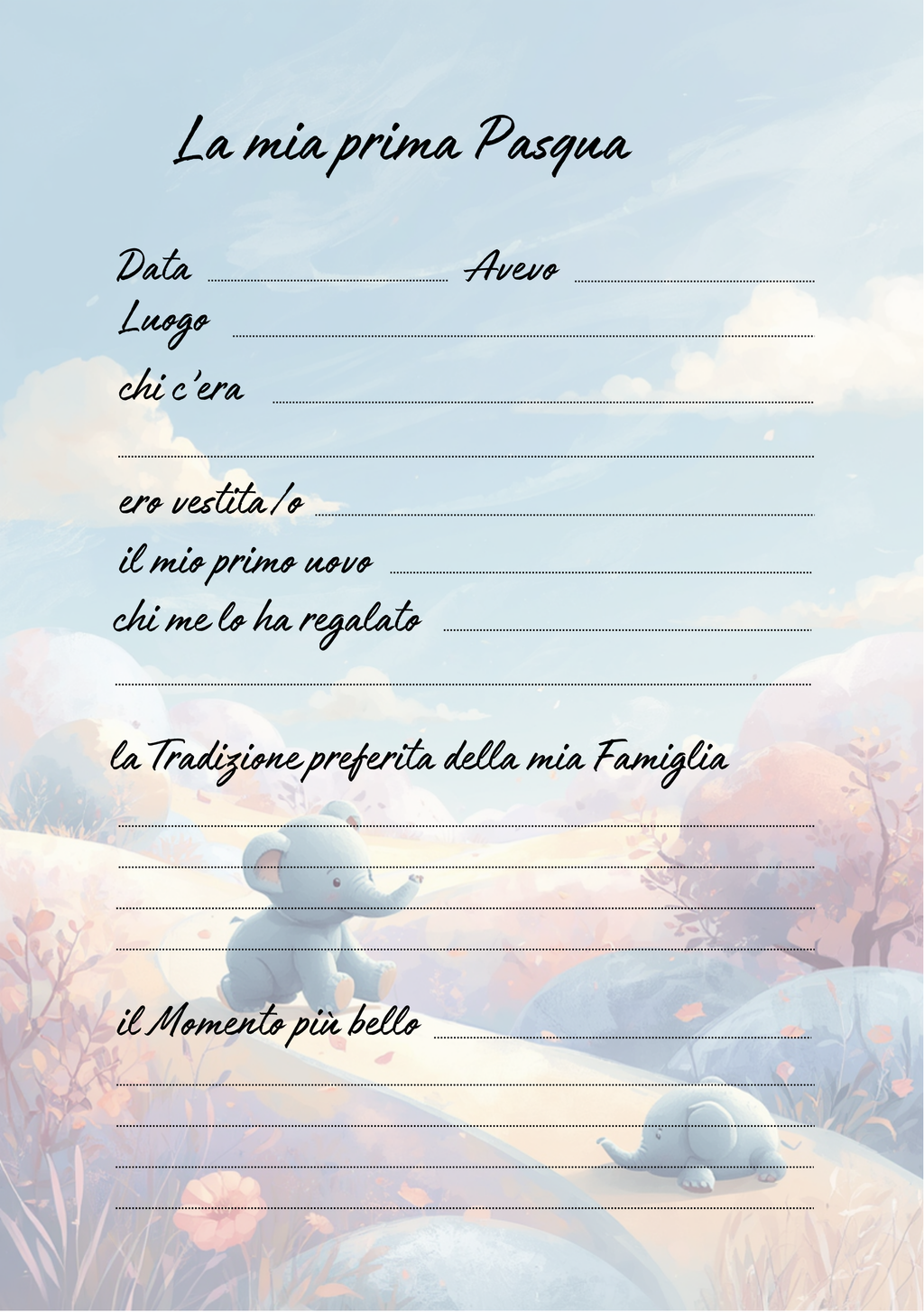 Album Nascita Personalizzato Artigianale – Primo Anno Completo – Modello 2