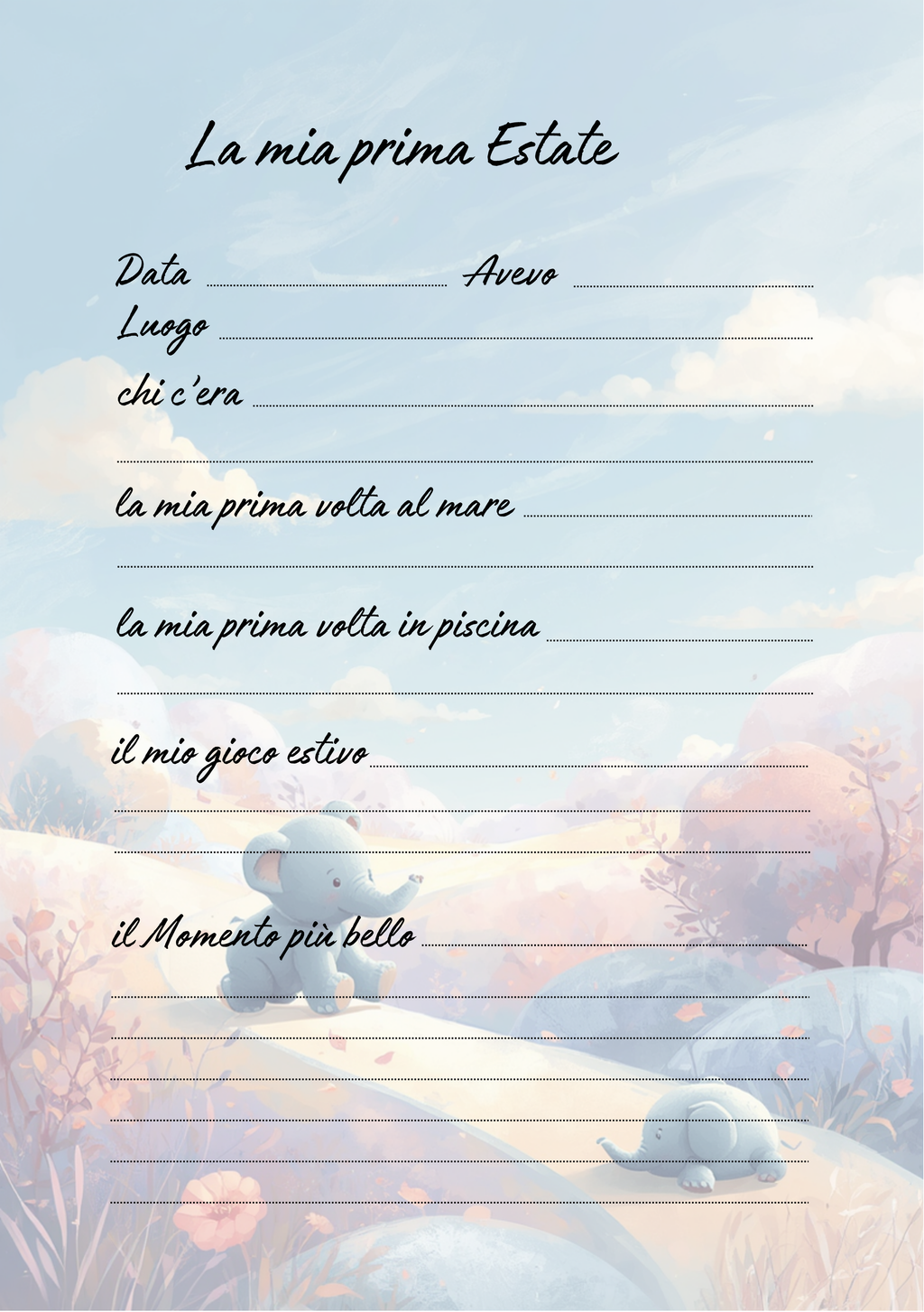 Album Nascita Personalizzato Artigianale – Primo Anno Completo – Modello 2