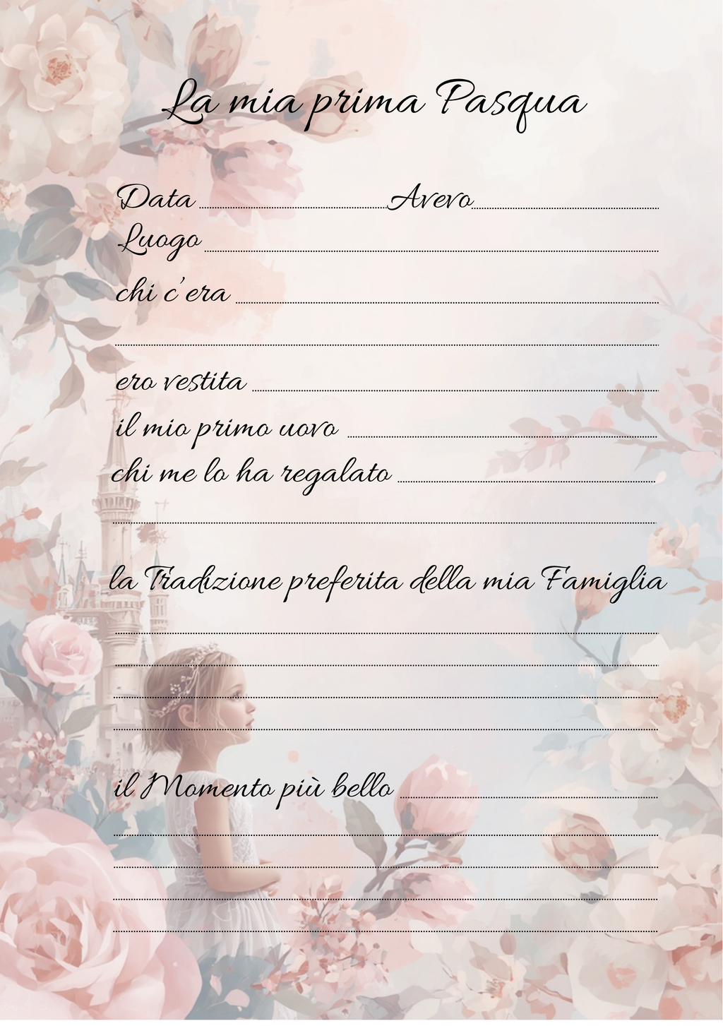 Album Nascita Personalizzato Artigianale – Primo Anno Completo – Modello 1