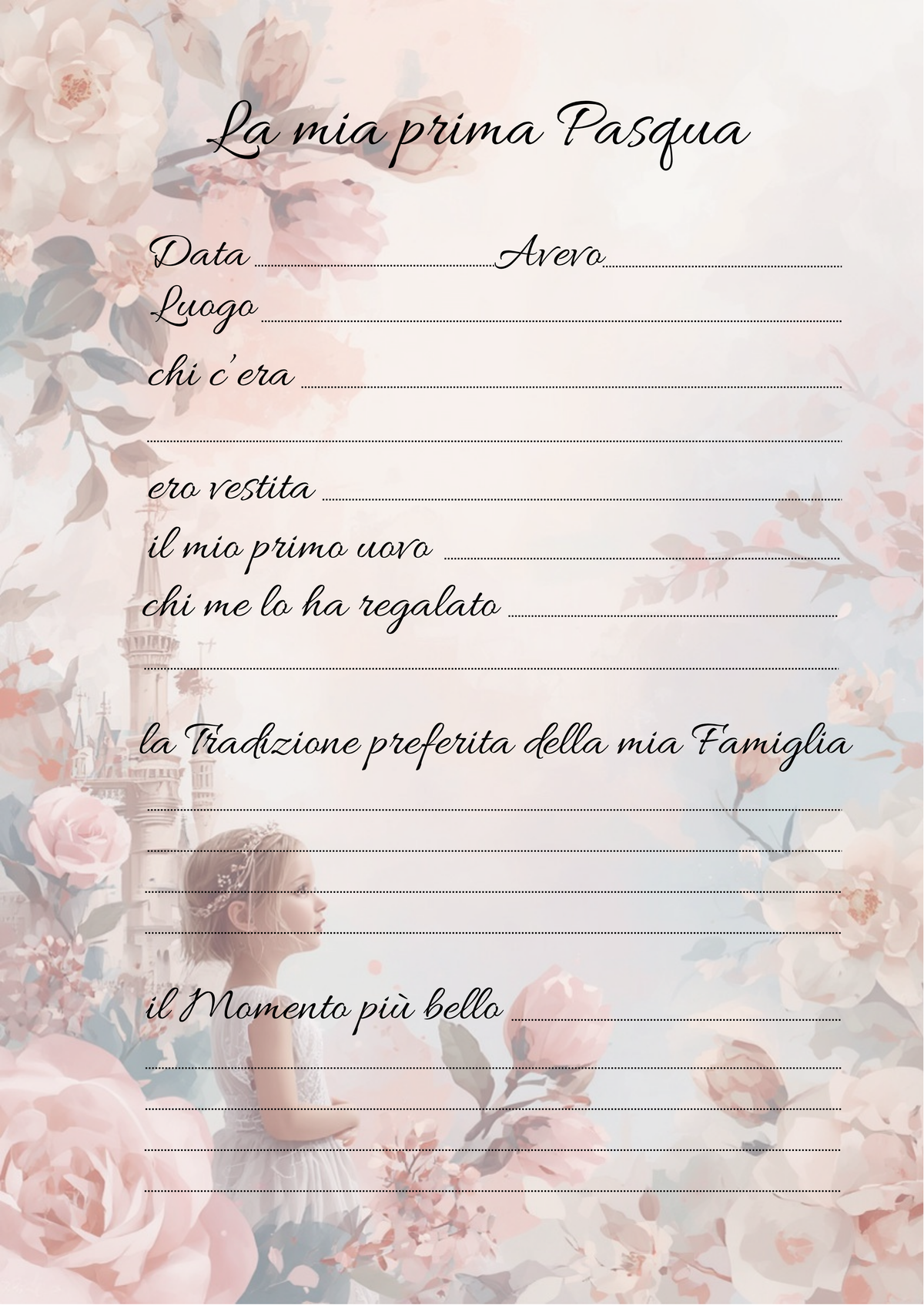 Album Nascita Personalizzato Artigianale – Primo Anno Completo – Modello 1