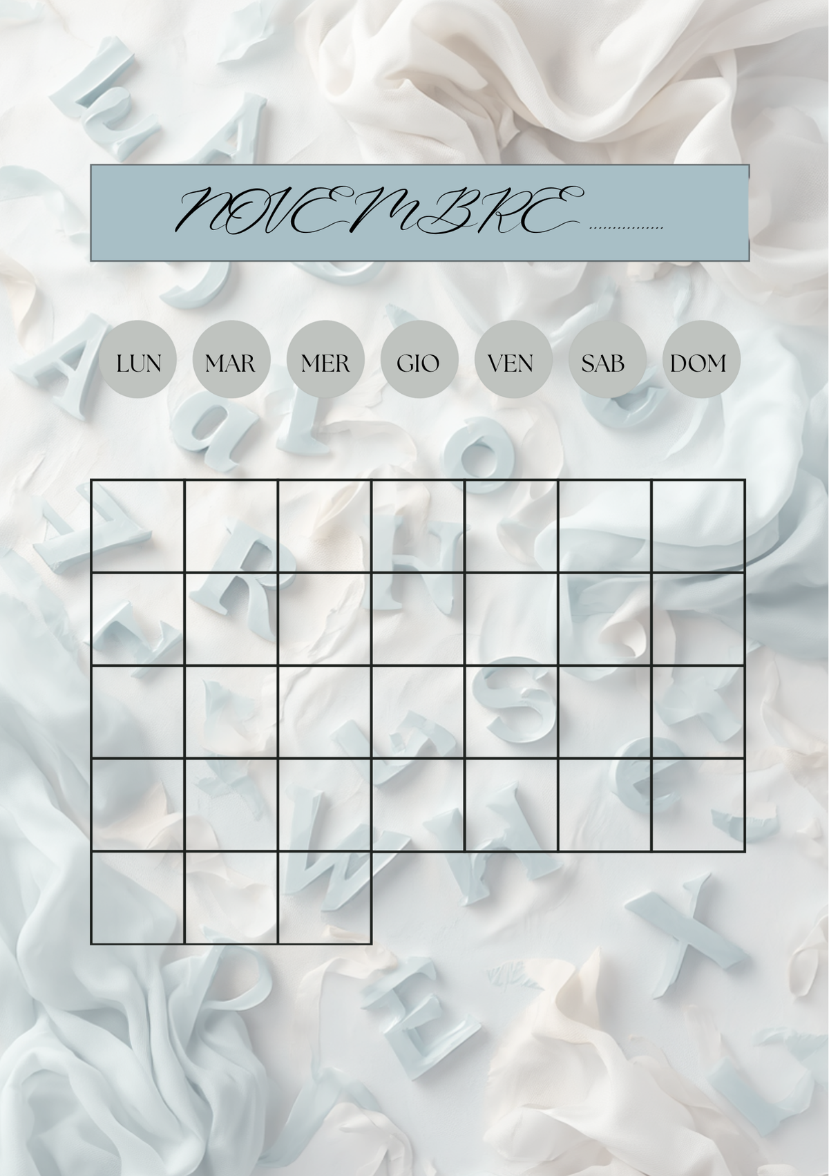 Agenda Mensile Insegnante Personalizzata Artigianale – Modello 1