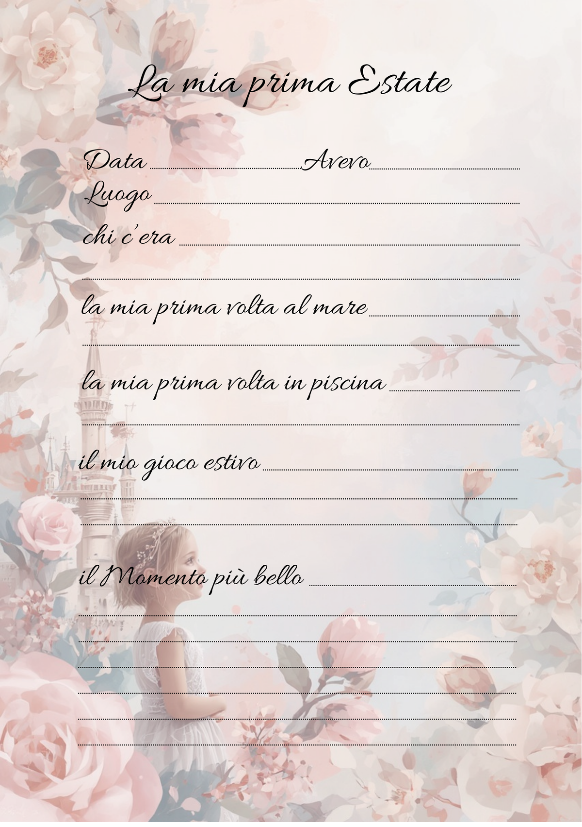 Album Nascita Personalizzato Artigianale – Primo Anno Completo – Modello 1