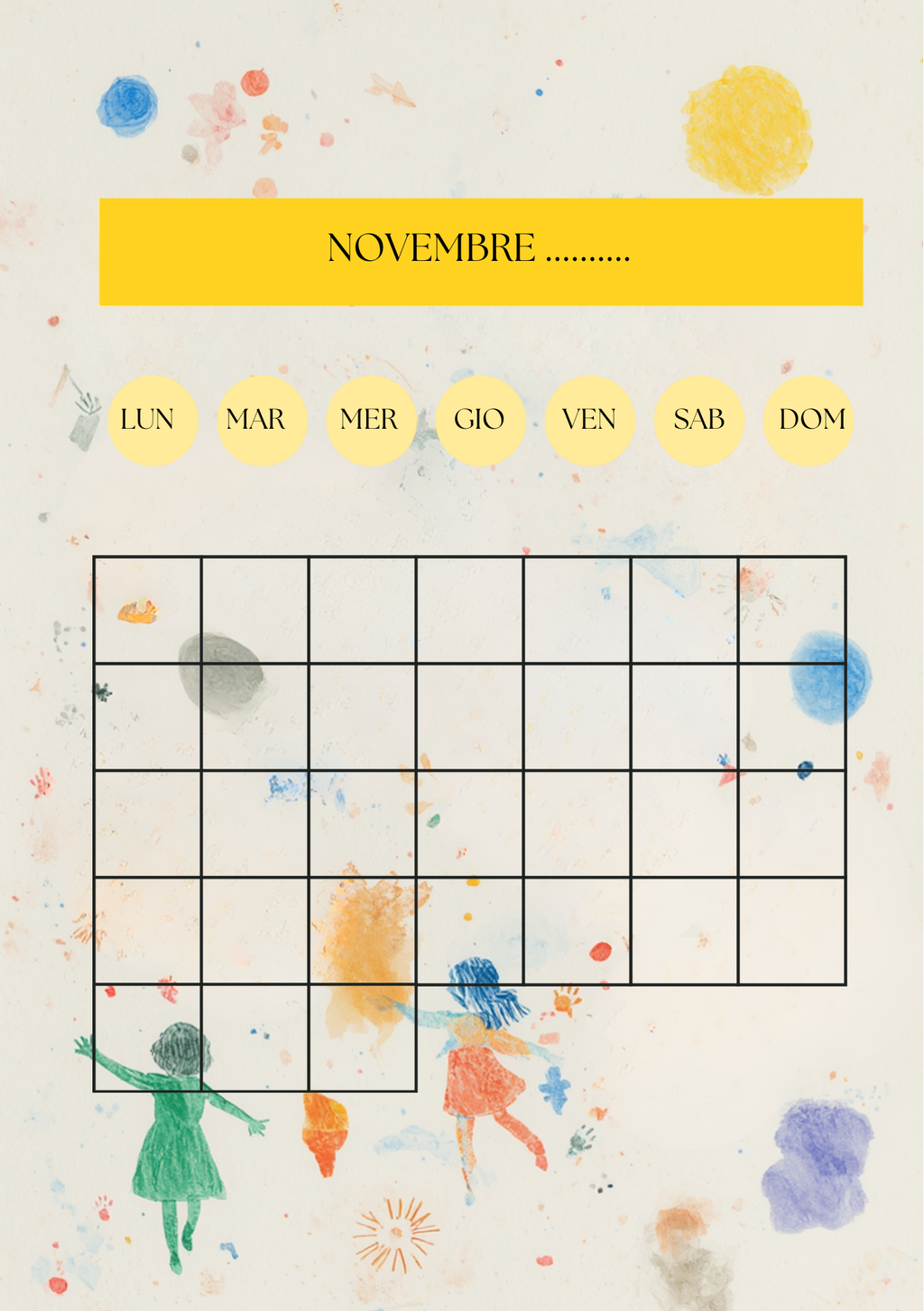 Agenda Mensile Insegnante Personalizzata Artigianale – Modello 3