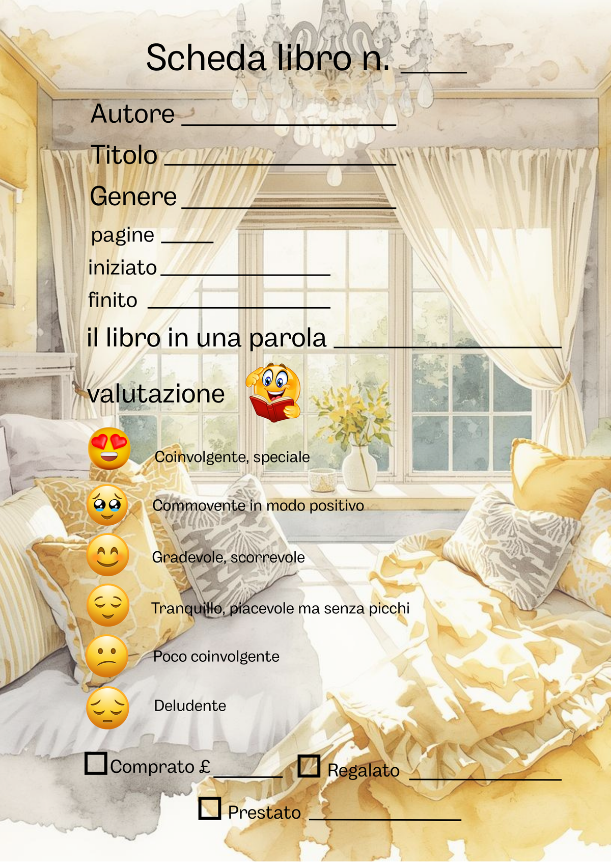 Diario di Lettura Personalizzato Artigianale – Modello 1
