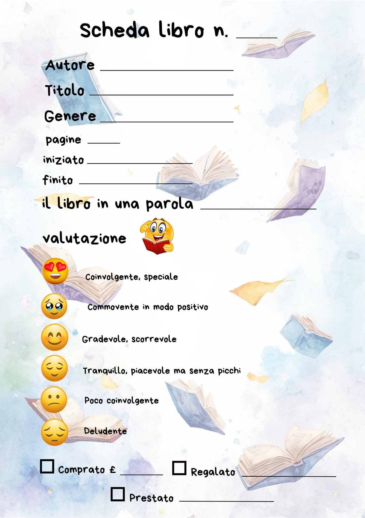 Diario di Lettura Personalizzato Artigianale – Modello 3