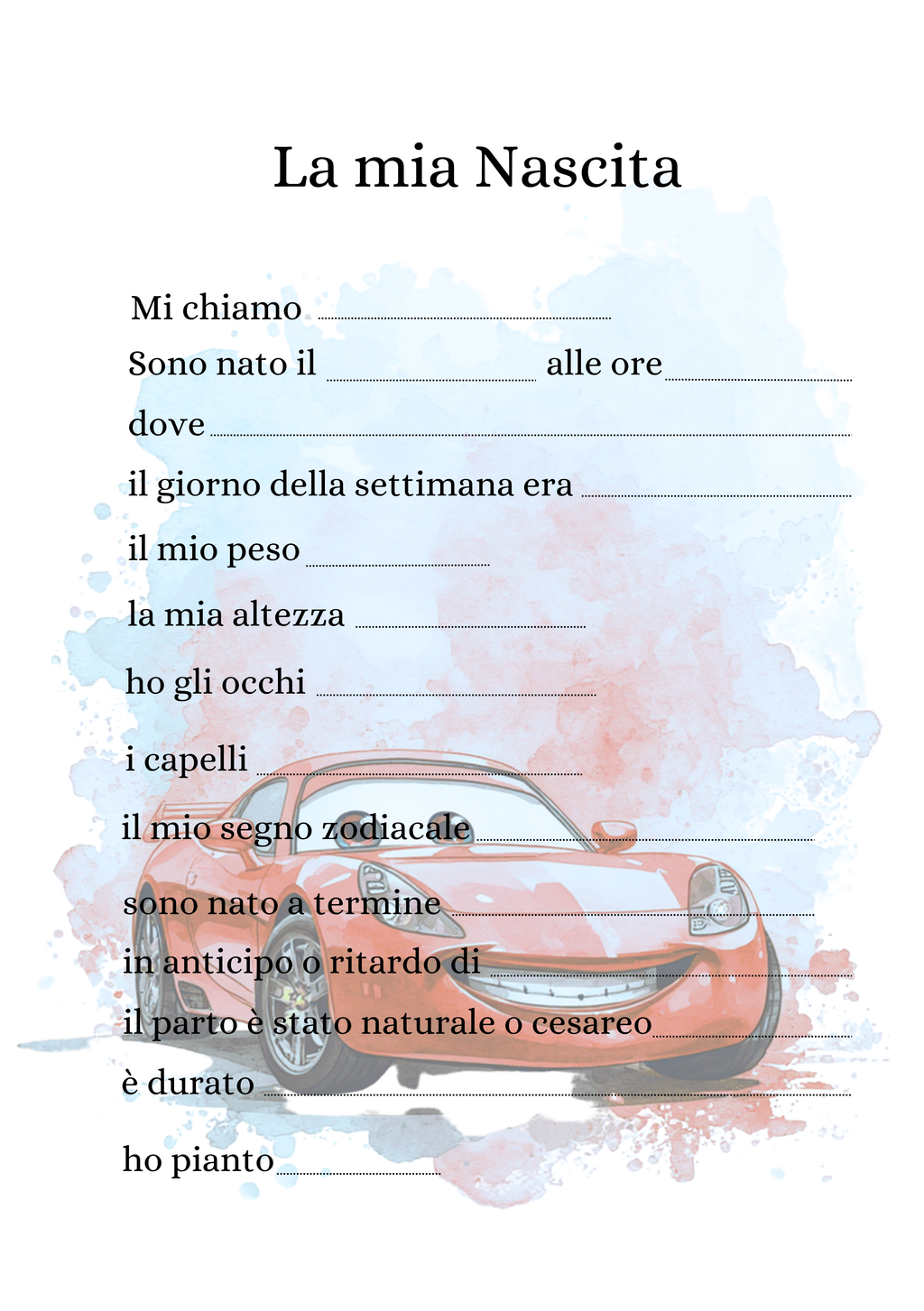 Album Nascita Personalizzato Artigianale – Primo Anno Essential – Modello 3