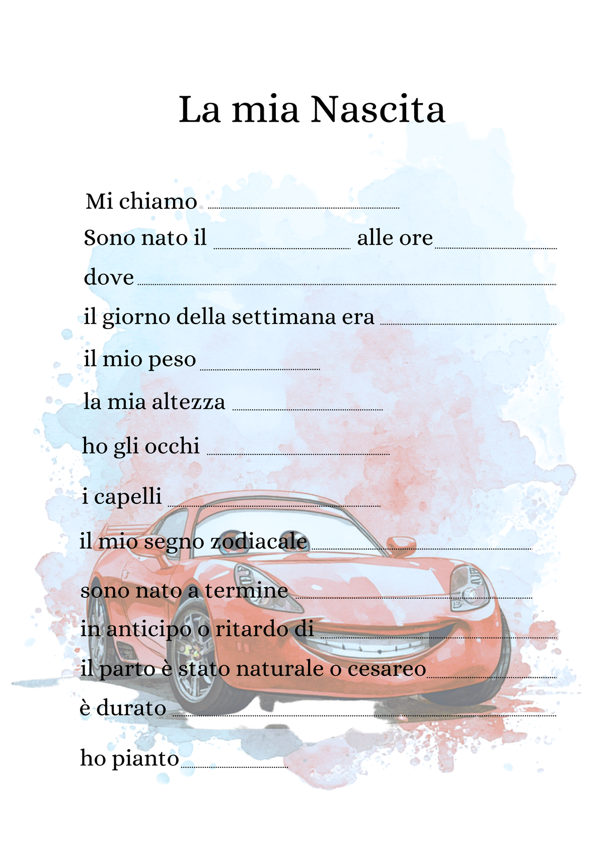 Album Nascita Personalizzato Artigianale – Primo Anno Essential – Modello 3