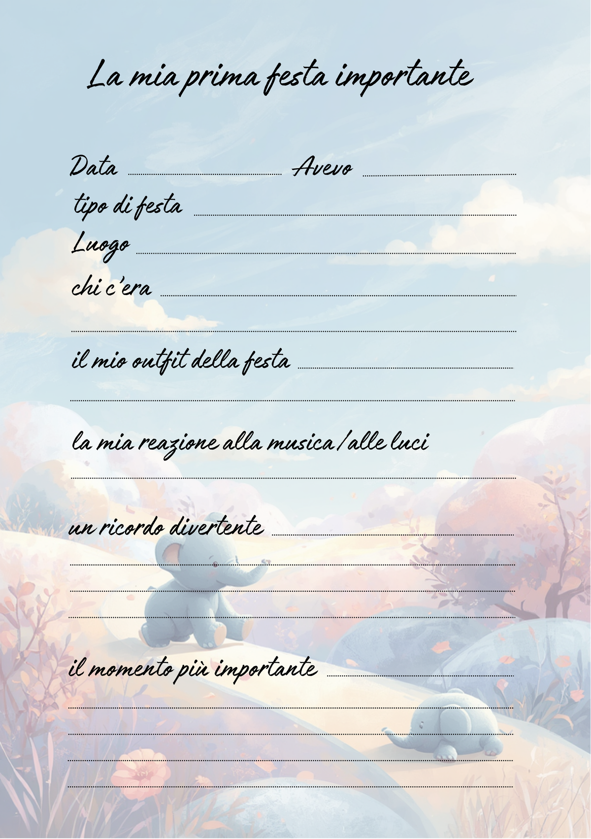 Album Nascita Personalizzato Artigianale – Primo Anno Completo – Modello 2