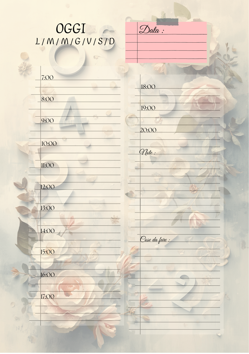 Planner Giornaliero Insegnante Personalizzato Artigianale – Modello 2