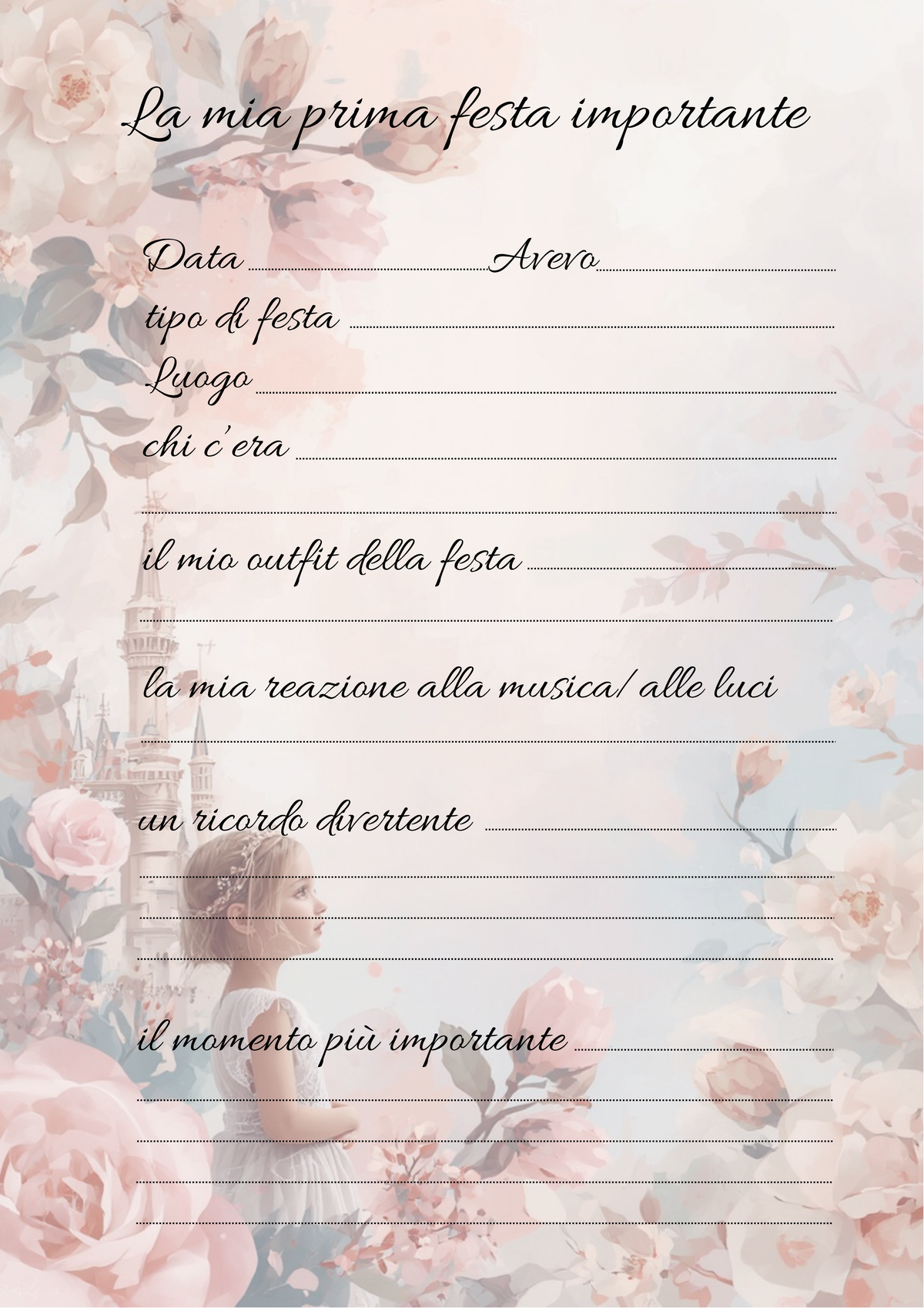 Album Nascita Personalizzato Artigianale – Primo Anno Completo – Modello 1