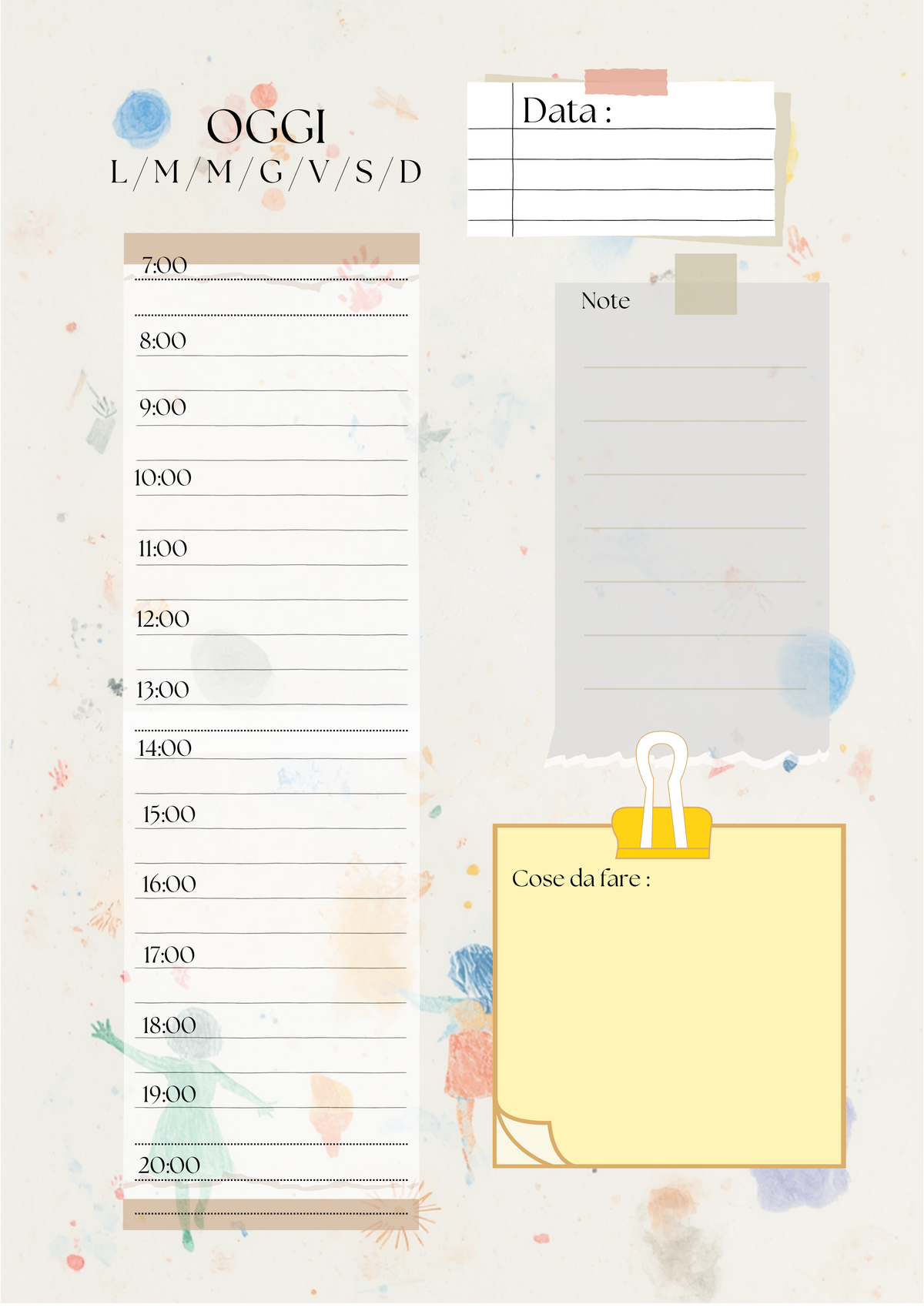 Planner Giornaliero Insegnante Personalizzato Artigianale – Modello 3