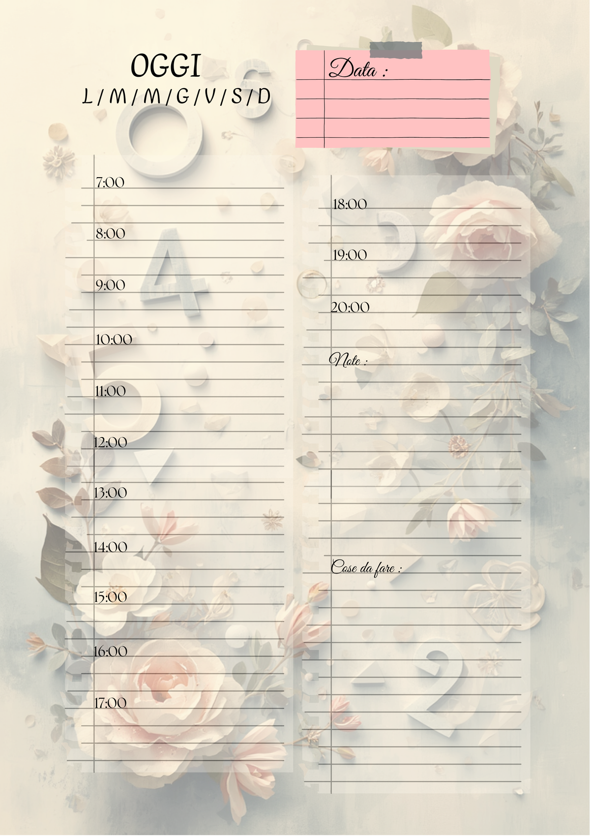 Planner Giornaliero Insegnante Personalizzato Artigianale – Modello 2