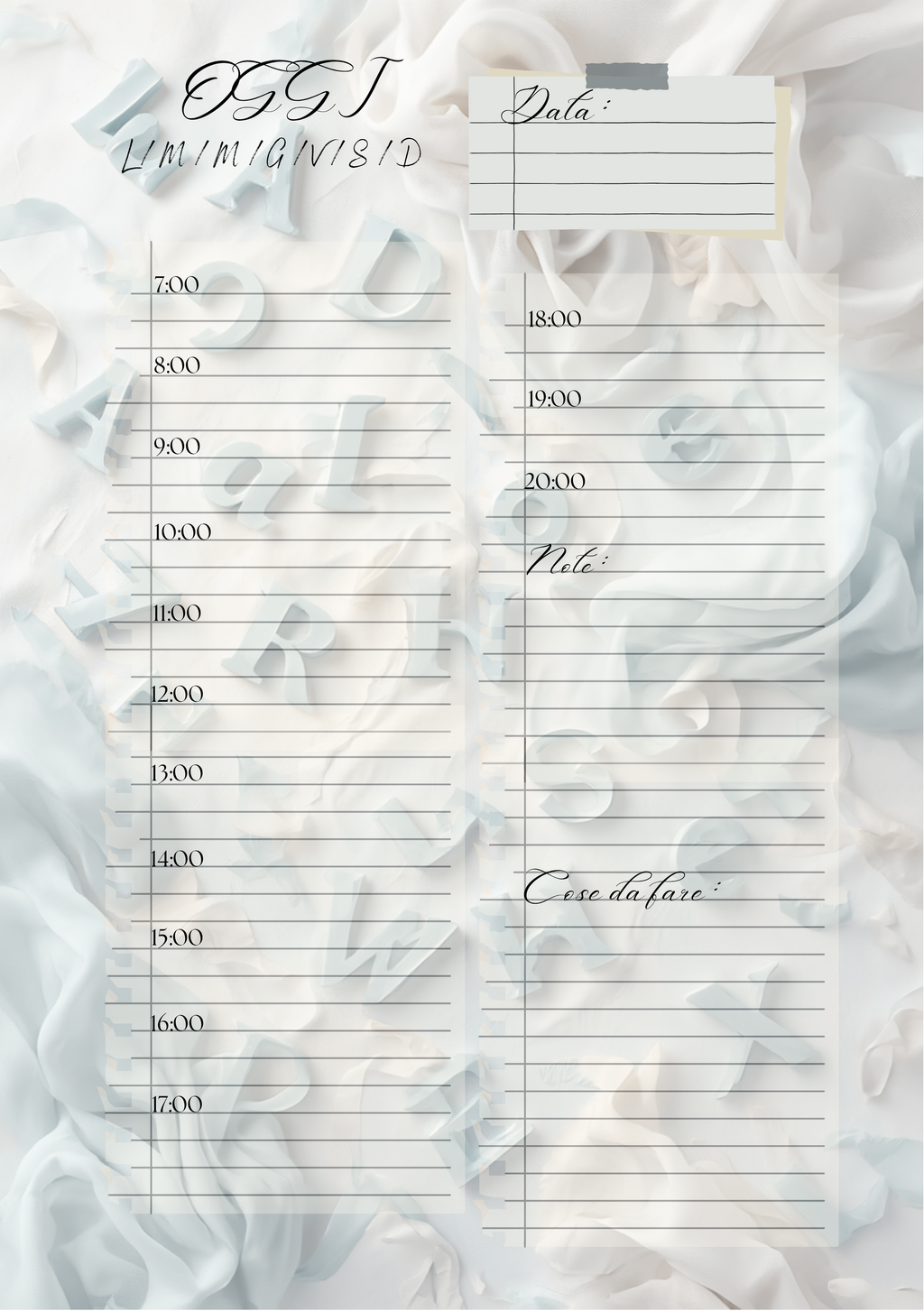 Planner Giornaliero Insegnanti Modello 1 - pagina 2
