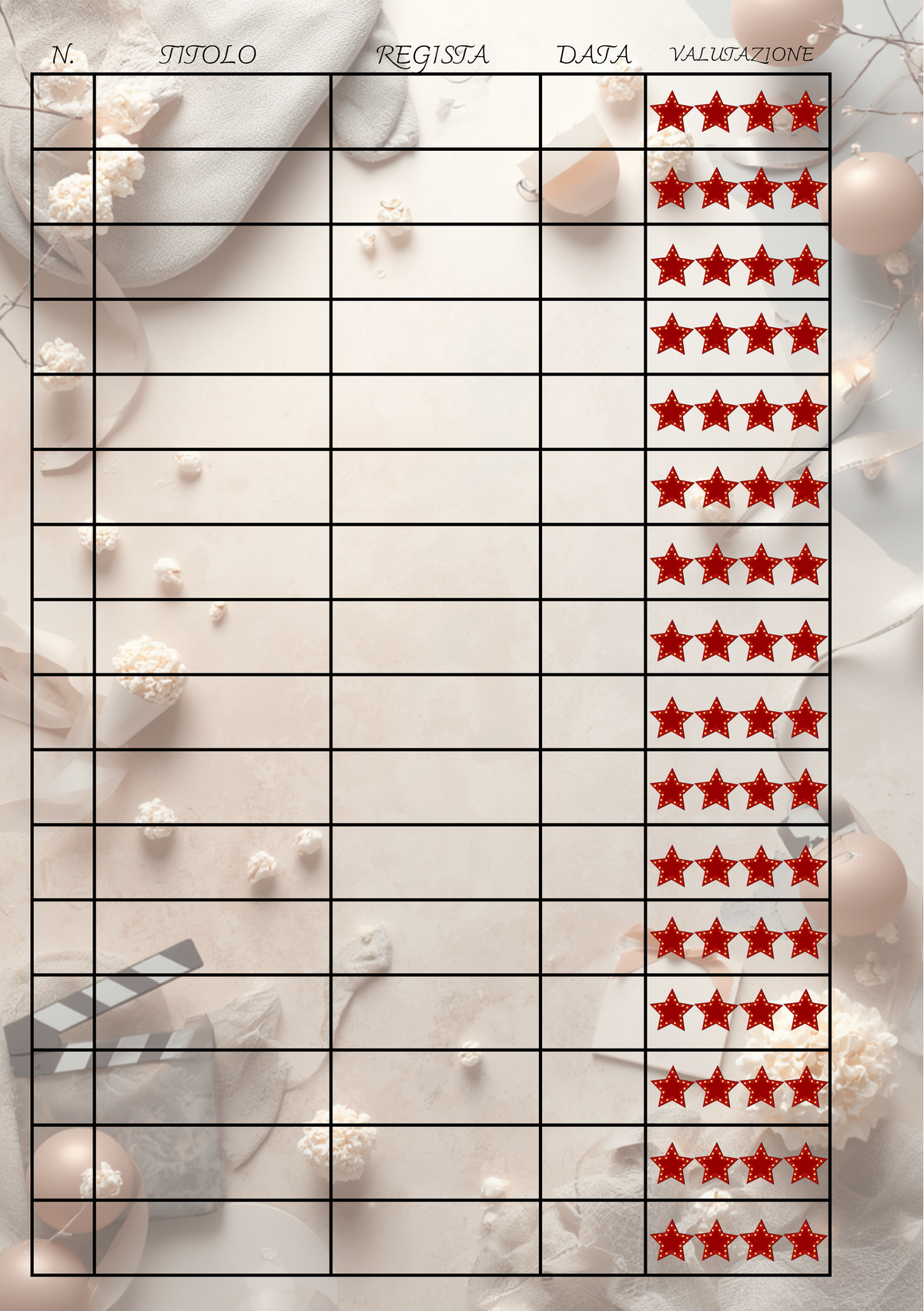 Pagine Extra Film e Serie TV Personalizzate Artigianali – Modello 1