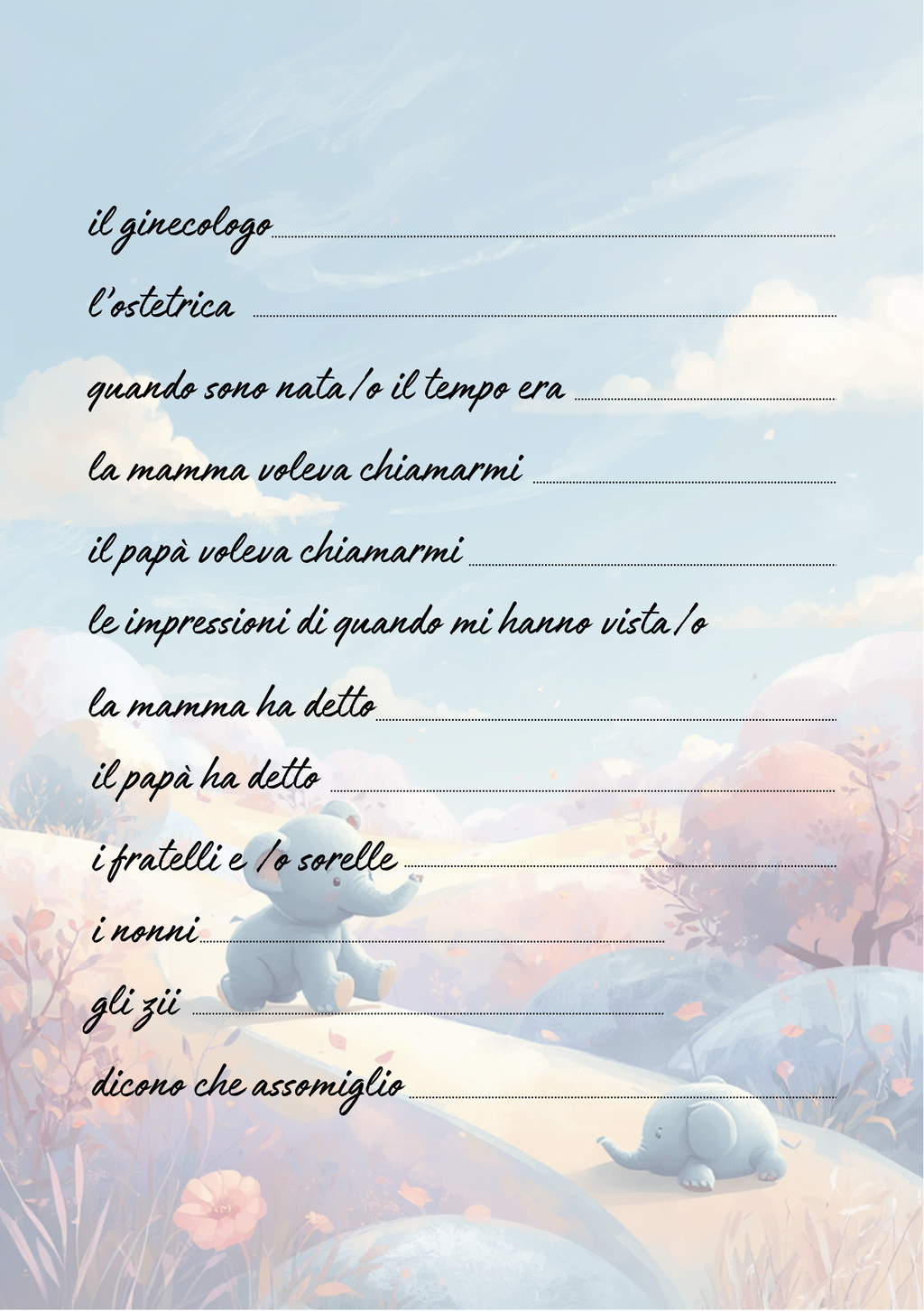 Album Nascita Personalizzato Artigianale – Primo Anno Essential – Modello 2