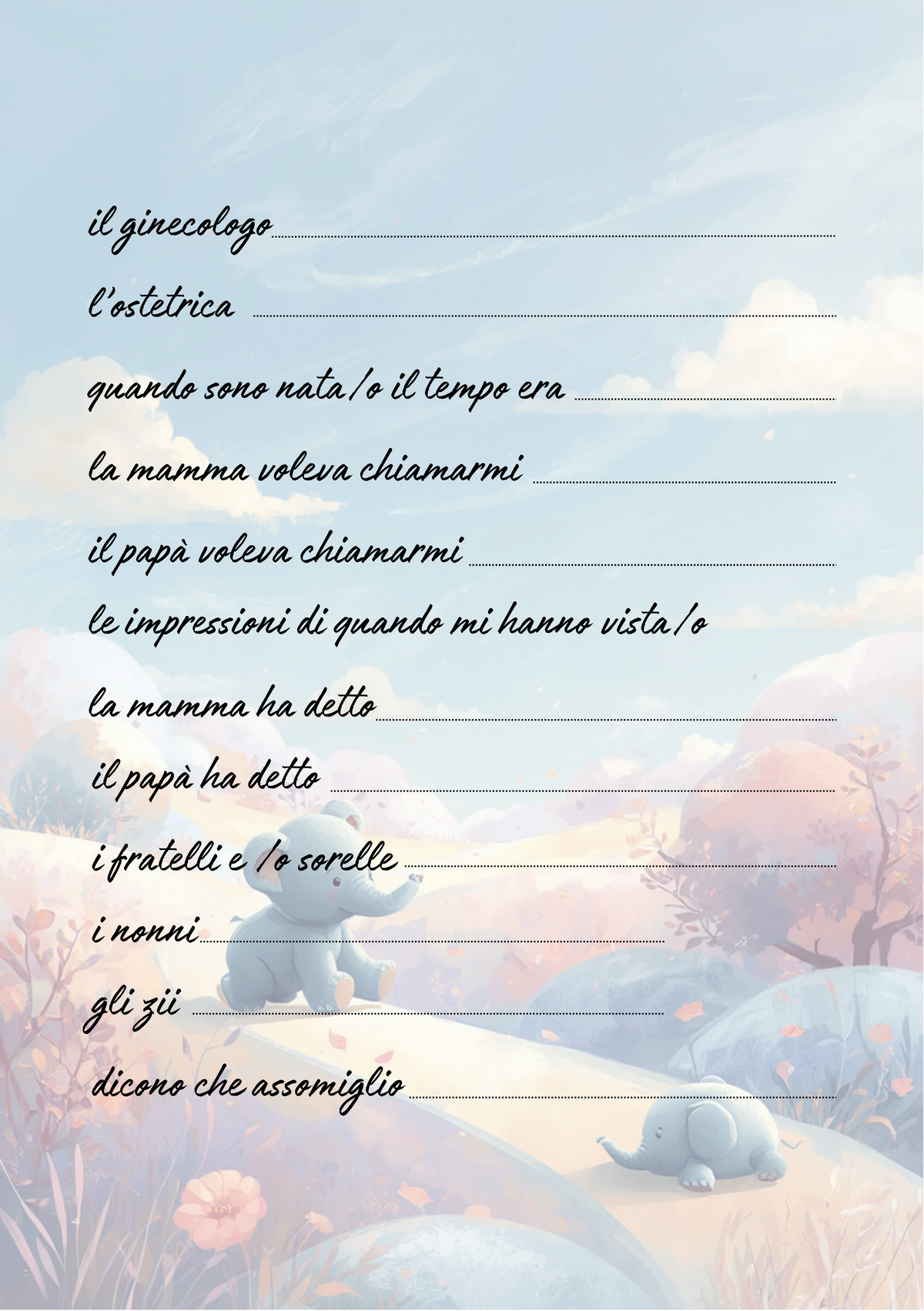 Album Nascita Personalizzato Artigianale – Primo Anno Essential – Modello 2