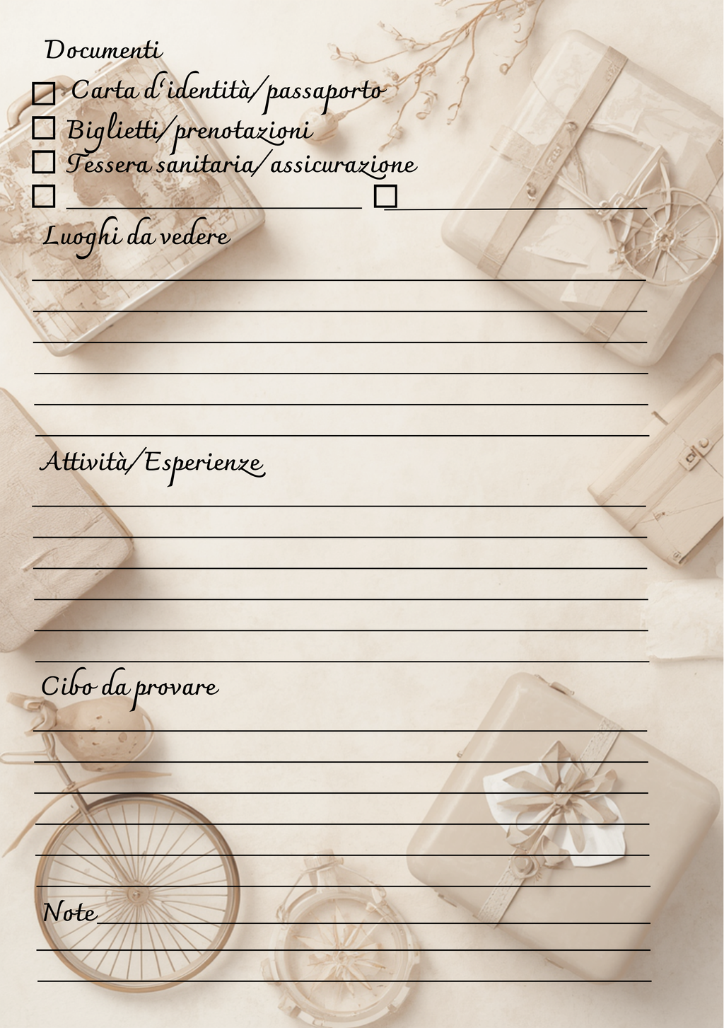 Diario di Viaggio Personalizzato Artigianale – Ogni viaggio mi insegna qualcosa