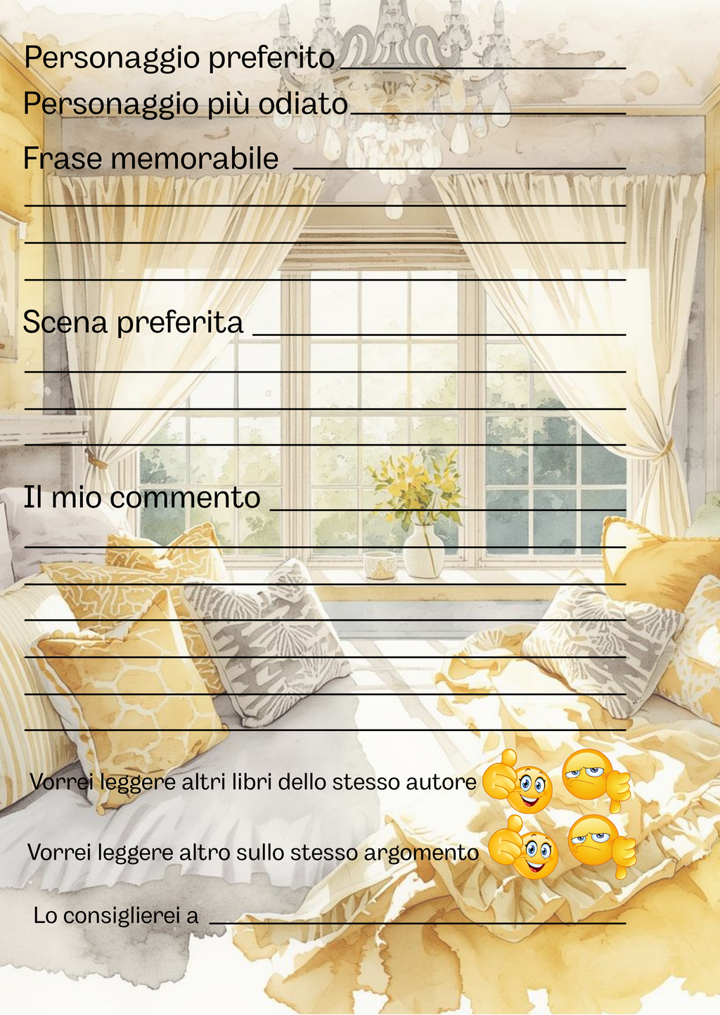 Diario di Lettura Personalizzato Artigianale – Modello 1
