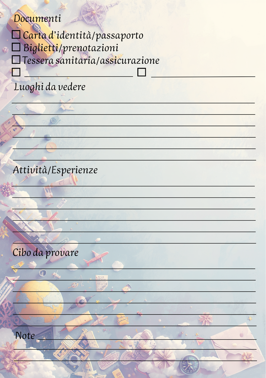 Pagine Extra Album Viaggio Personalizzato Artigianale – Il Mondo Cambia Colore