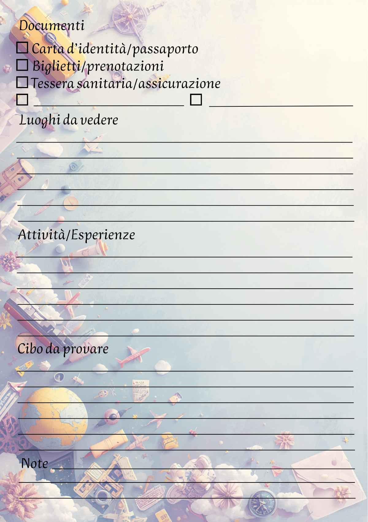 Pagine Extra Album Viaggio Personalizzato Artigianale – Il Mondo Cambia Colore