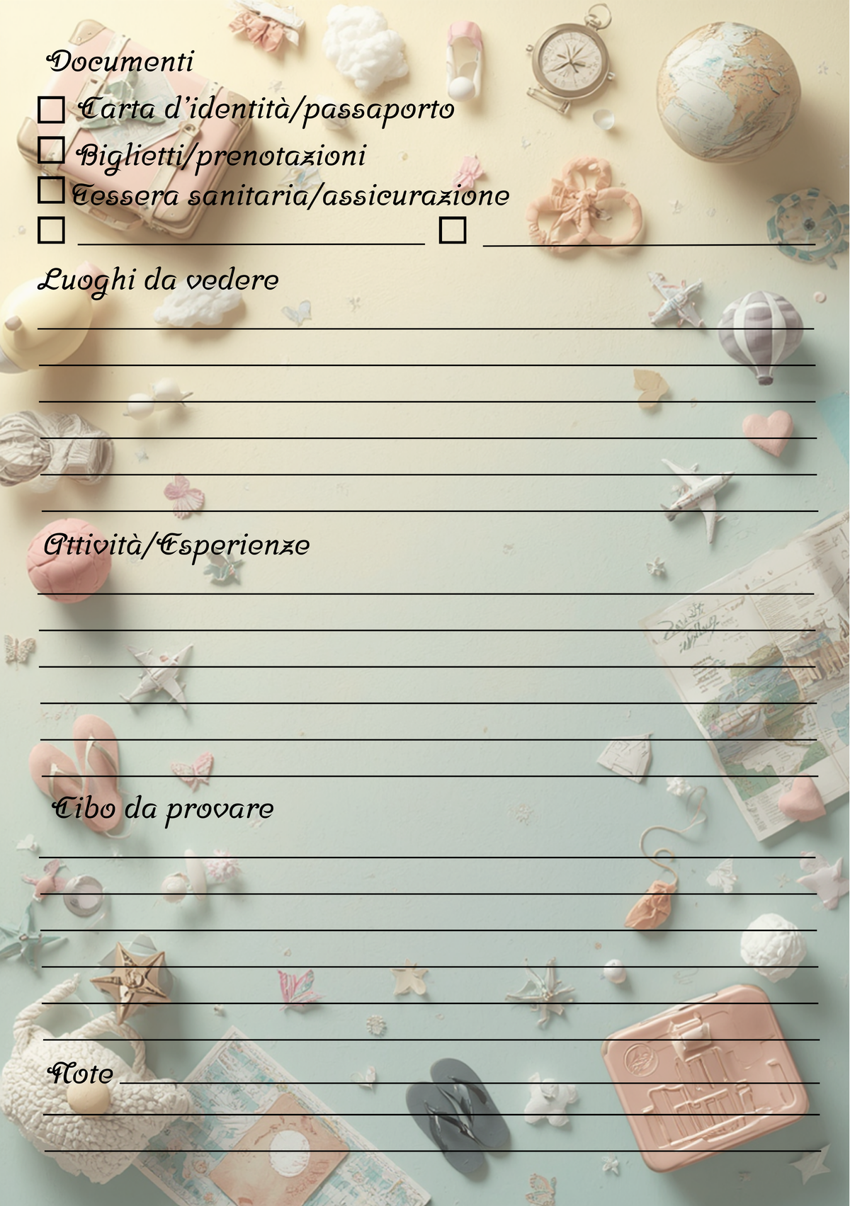 Pagine Extra Album Viaggio Personalizzato Artigianale – Il Mondo È Più Grande