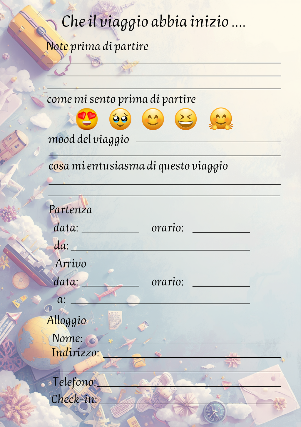 Pagine Extra Album Viaggio Personalizzato Artigianale – Il Mondo Cambia Colore