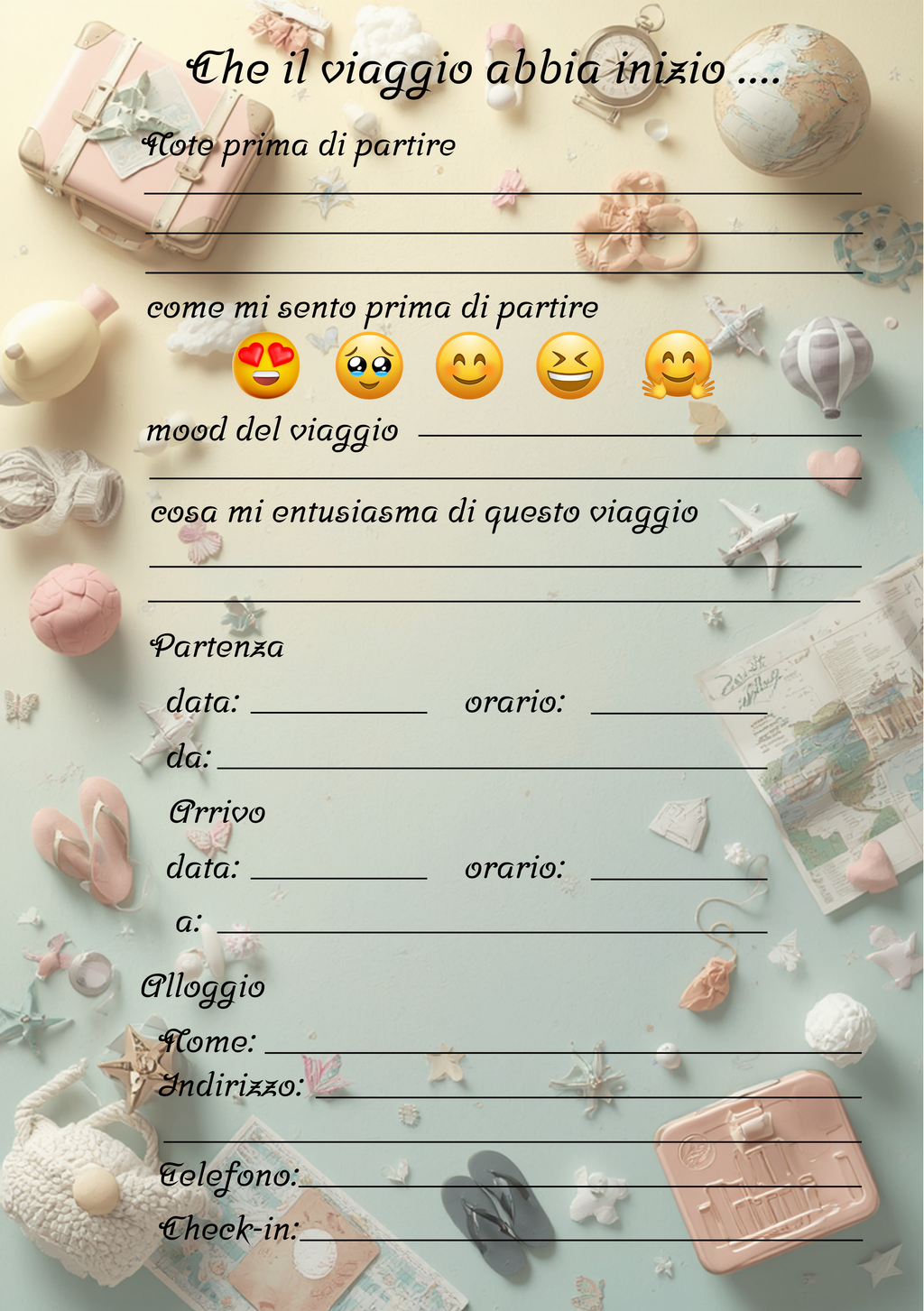 Pagine Extra Album Viaggio Personalizzato Artigianale – Il Mondo È Più Grande