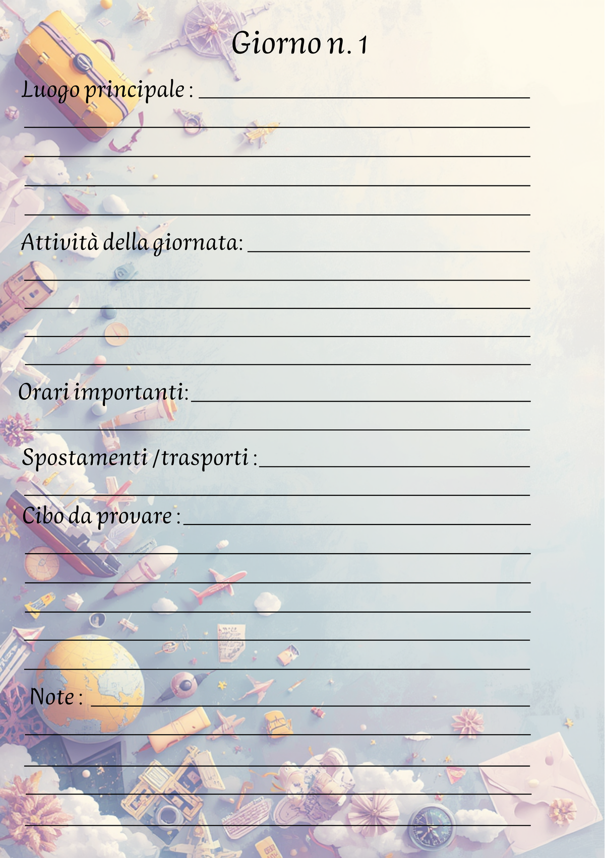 Diario di Viaggio Personalizzato Artigianale – Il mondo cambia colore