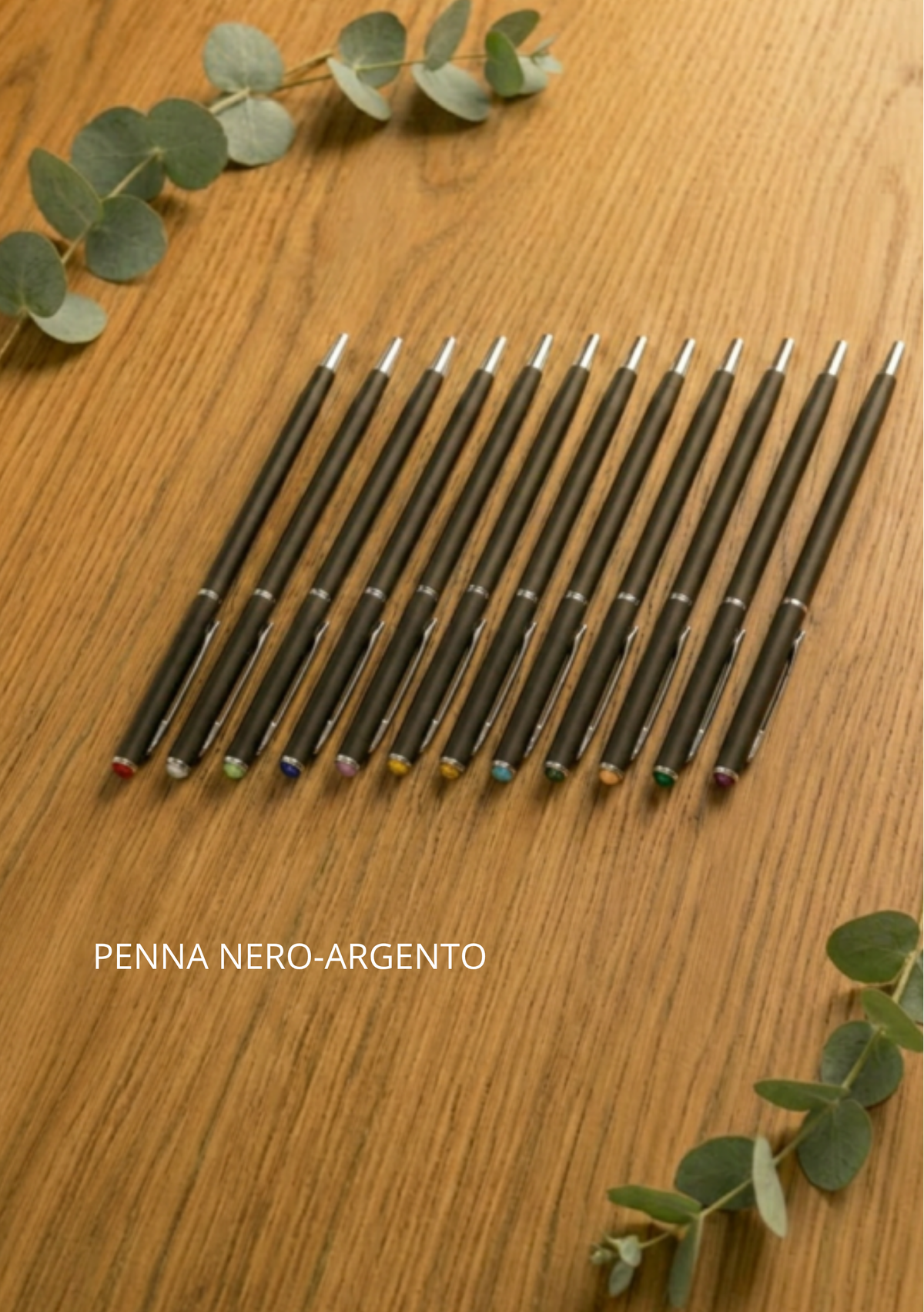 Penna Diamante Nero-Argento - set completo 12 modelli