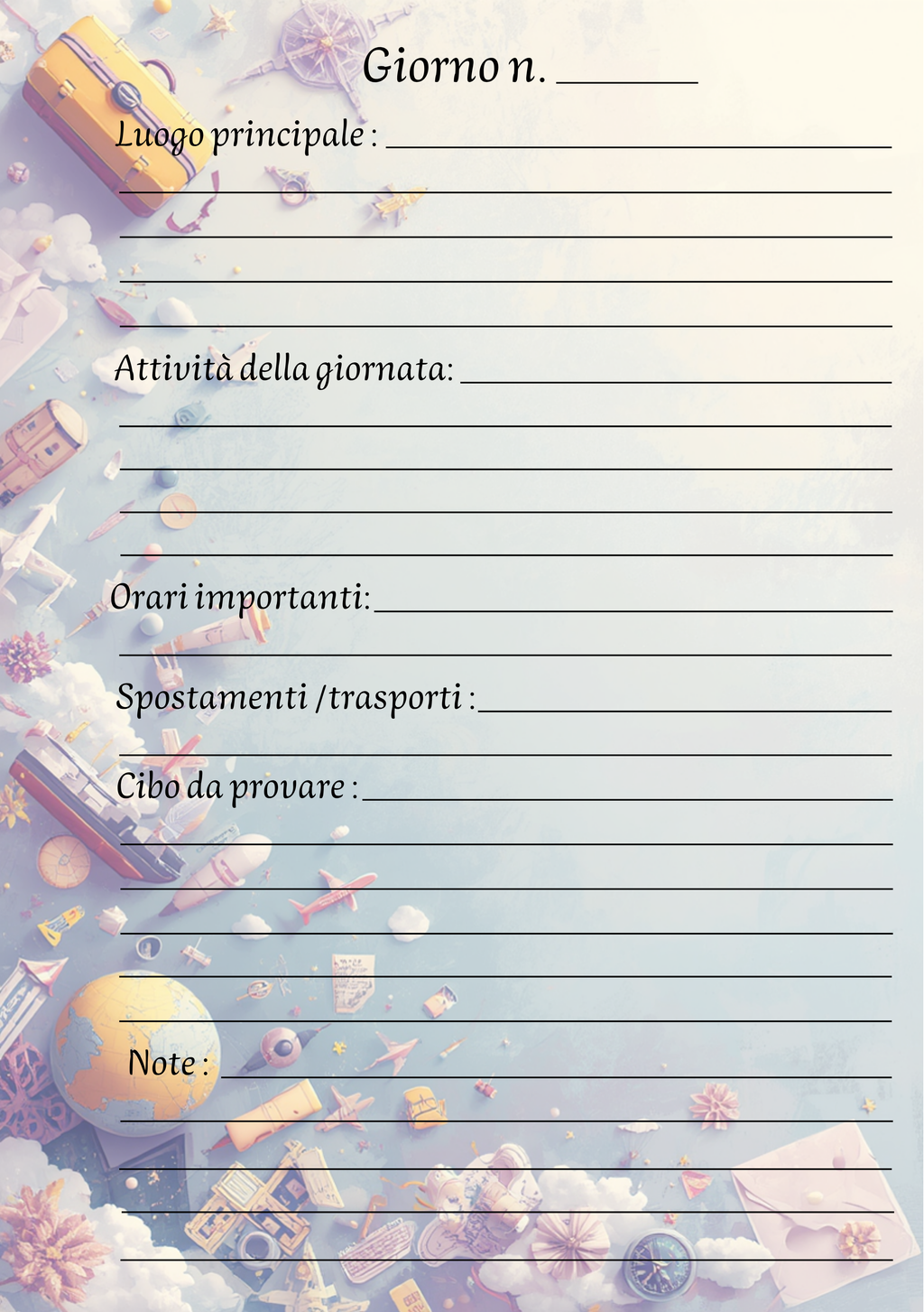 Pagine Extra Album Viaggio Personalizzato Artigianale – Il Mondo Cambia Colore