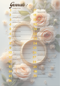 Agenda Mensile Matrimonio Personalizzata Artigianale – Modello 1